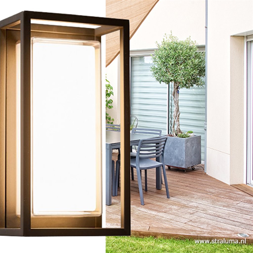 Buitenlamp LED antractiet frame modern