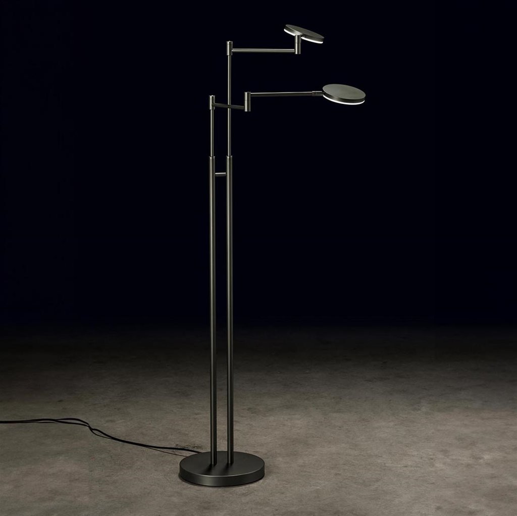 Moderne dubbele LED leeslamp antraciet