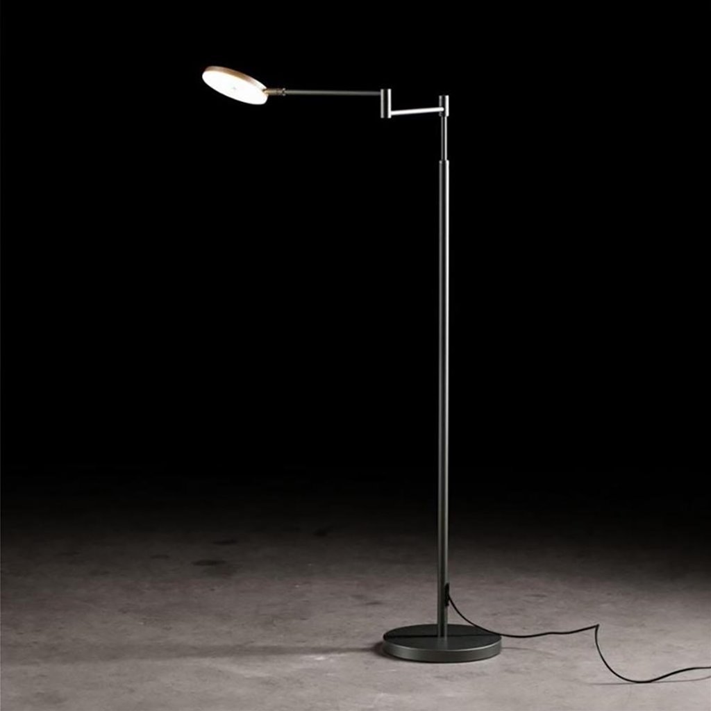 Moderne LED leeslamp vloerlamp zwart dimbaar