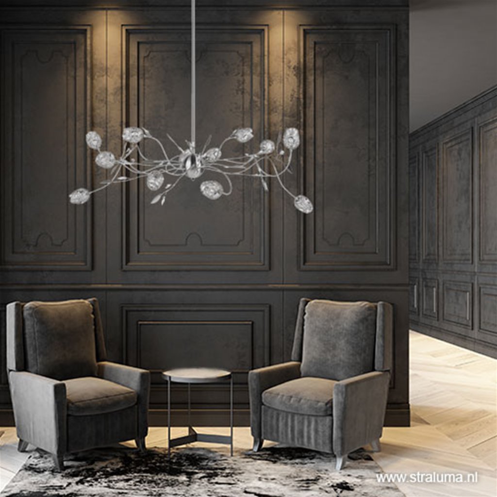 Romantische hanglamp Toscane nikkel