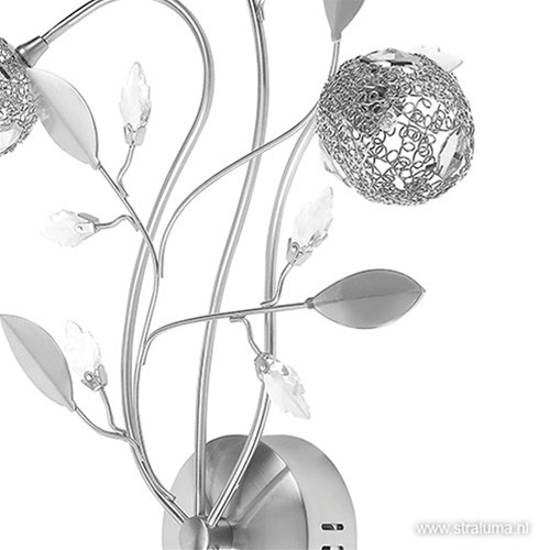 Decoratieve wandlamp Toscane nikkel