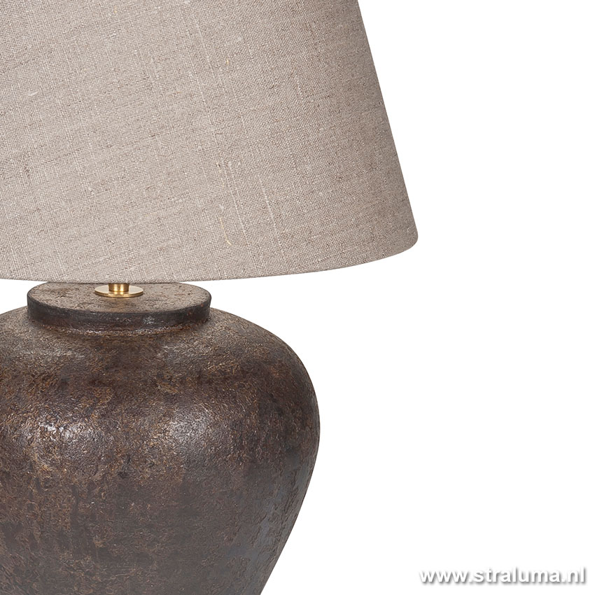 Verhoog jezelf textuur Trouwens Tafellamp keramiek landelijk kap taup | Straluma