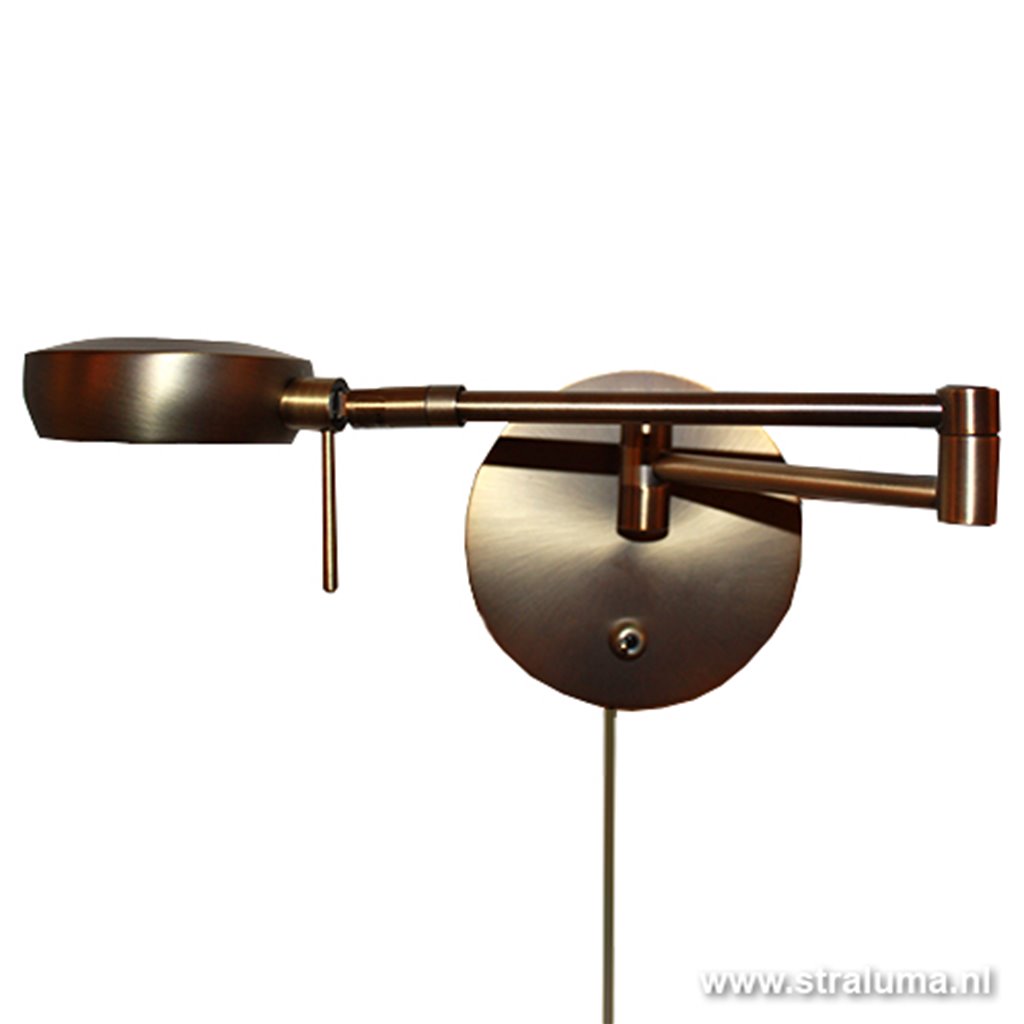 flexibele lees wandlamp brons zwenk-arm Straluma