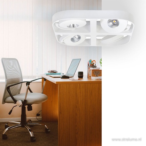 Moderne design LED spot wit verstelb.