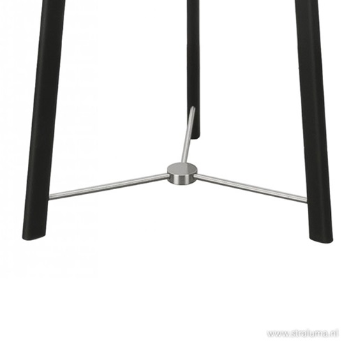 Design staande lamp zwart staal dimbaar