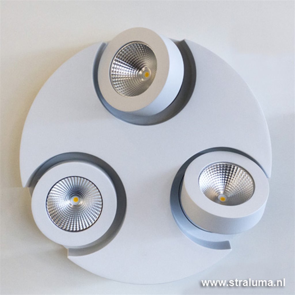 Bruin Bewust worden Stapel Witte design plafondlamp Montreal LED | Straluma