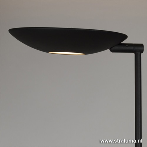 Zwarte vloerlamp-uplighter-leeslamp LED