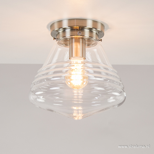 partij het is mooi Arabisch Glazen plafondlamp helder Art Deco | Straluma