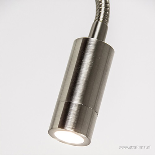 LED wandlamp/bedlamp flexibel staal