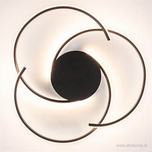 Plafondlamp Reverso zwart 3-switchdim
