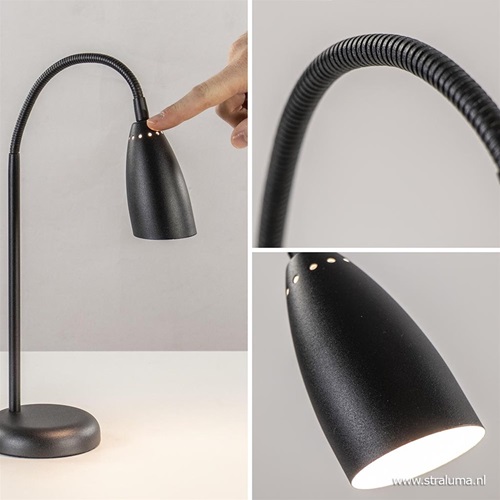 Verstelbare tafellamp touchy zwart dimbaar