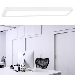 Langwerpige plafondlamp LED panel wit