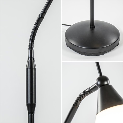 LED vloer/leeslamp Touchy verstelbaar zwart