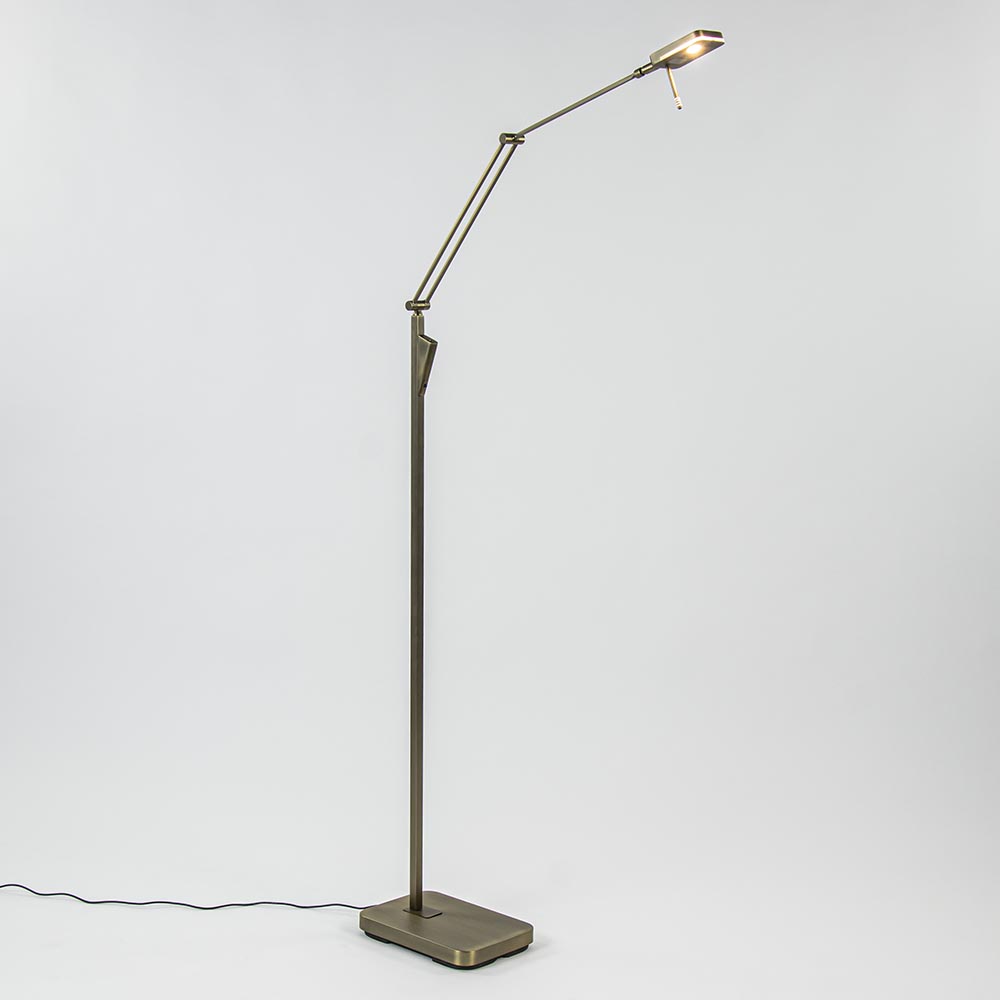 Per Verstikken Brullen Klassieke leeslamp met dimbaar LED donker brons | Straluma