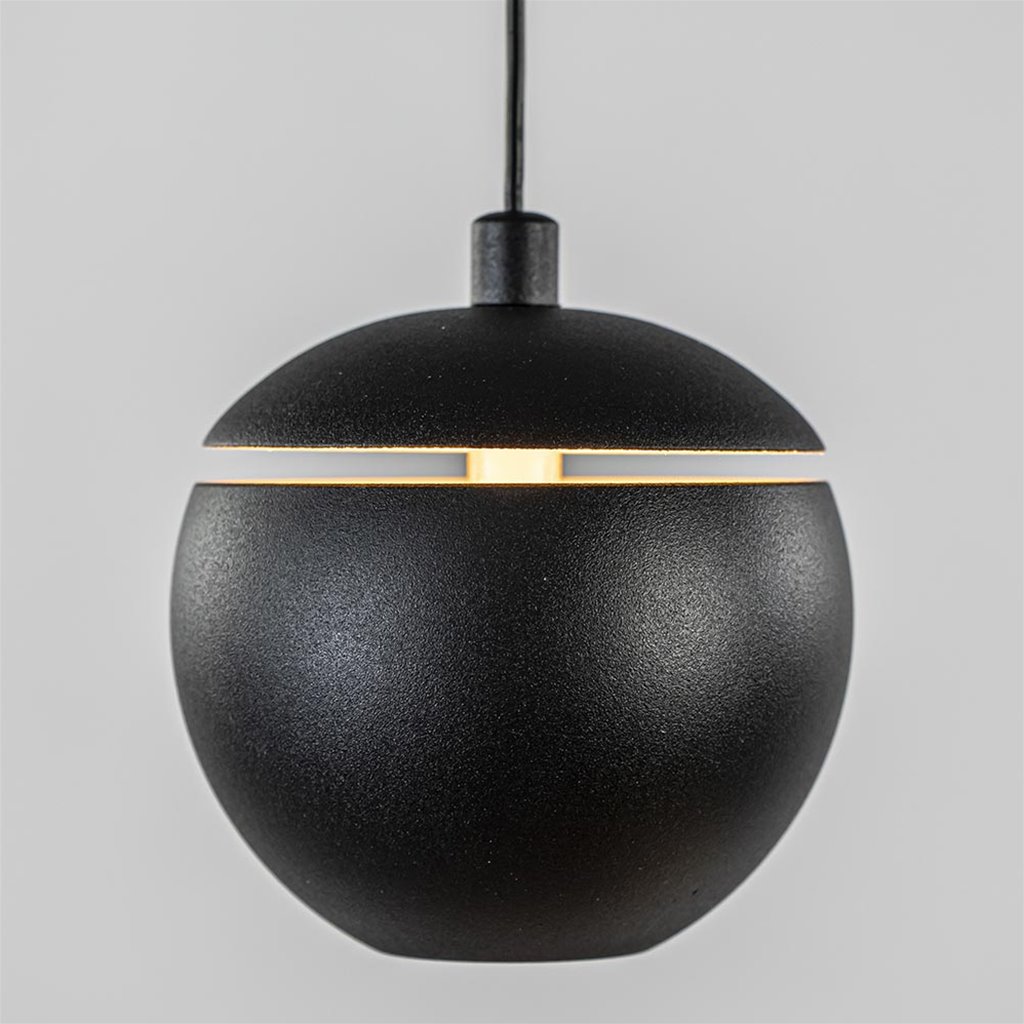 3-Lichts Ronde LED Hanglamp Bollen Zwart Met Goud | Straluma