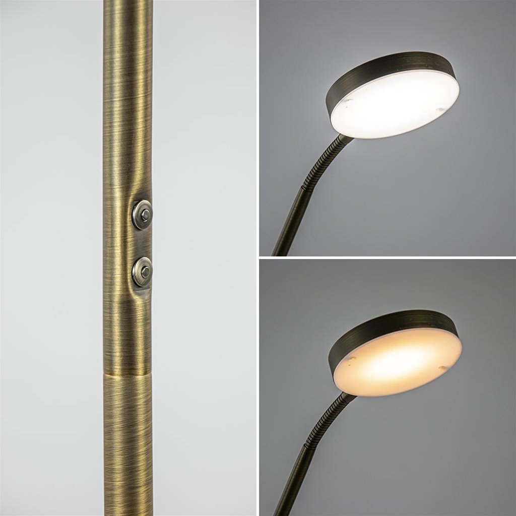 Bronzen leeslamp op accu inclusief dimbaar | Straluma