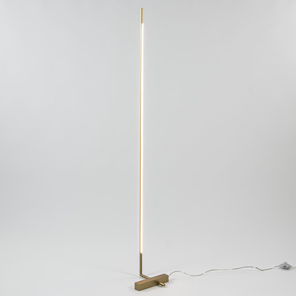 Design LED Vloerlamp Goud Verstelbaar | Straluma