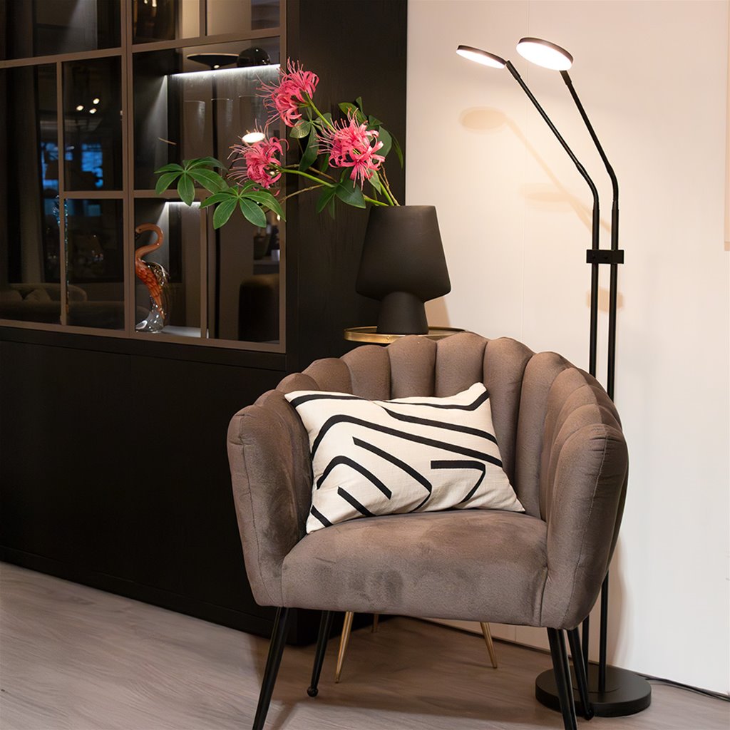 Leeslamp Palma duo zwart 2xdimmer cct