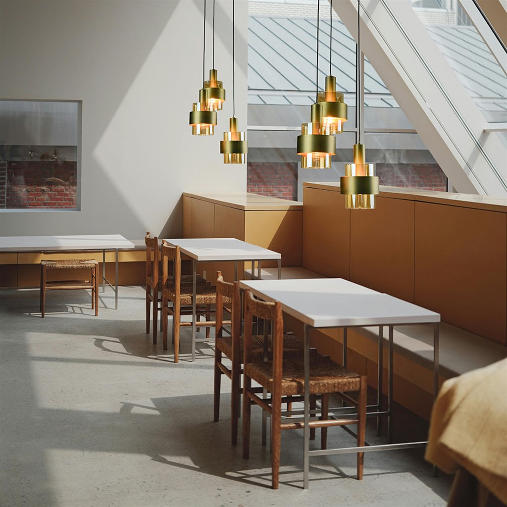 Hanglamp Marrone 3L rond brons/amber
