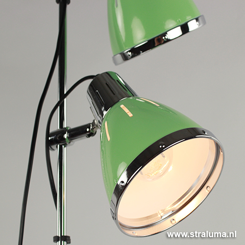 Retro staande lamp groen leeslamp Straluma