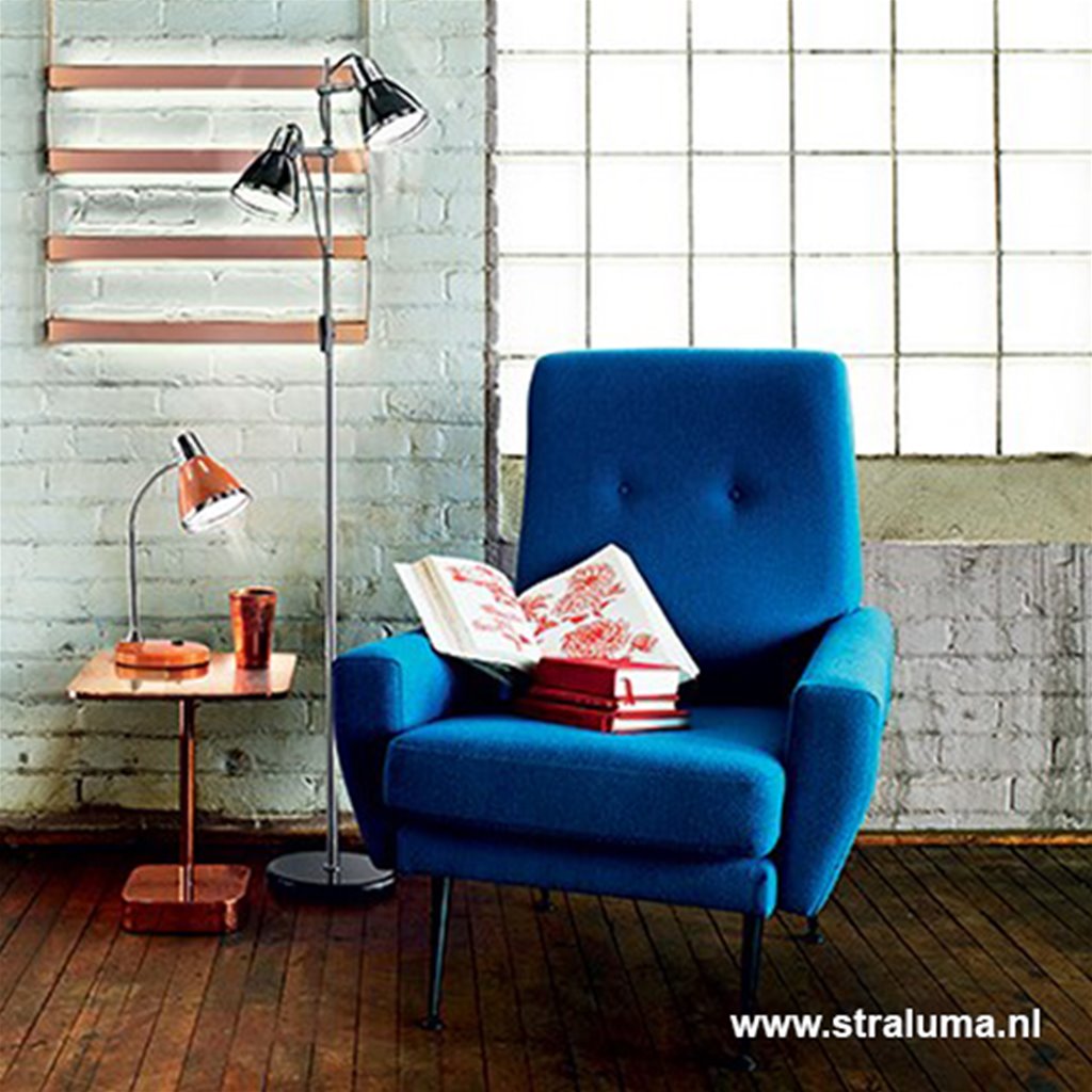 *Leeslamp Elvis retro 2L chroom/alu