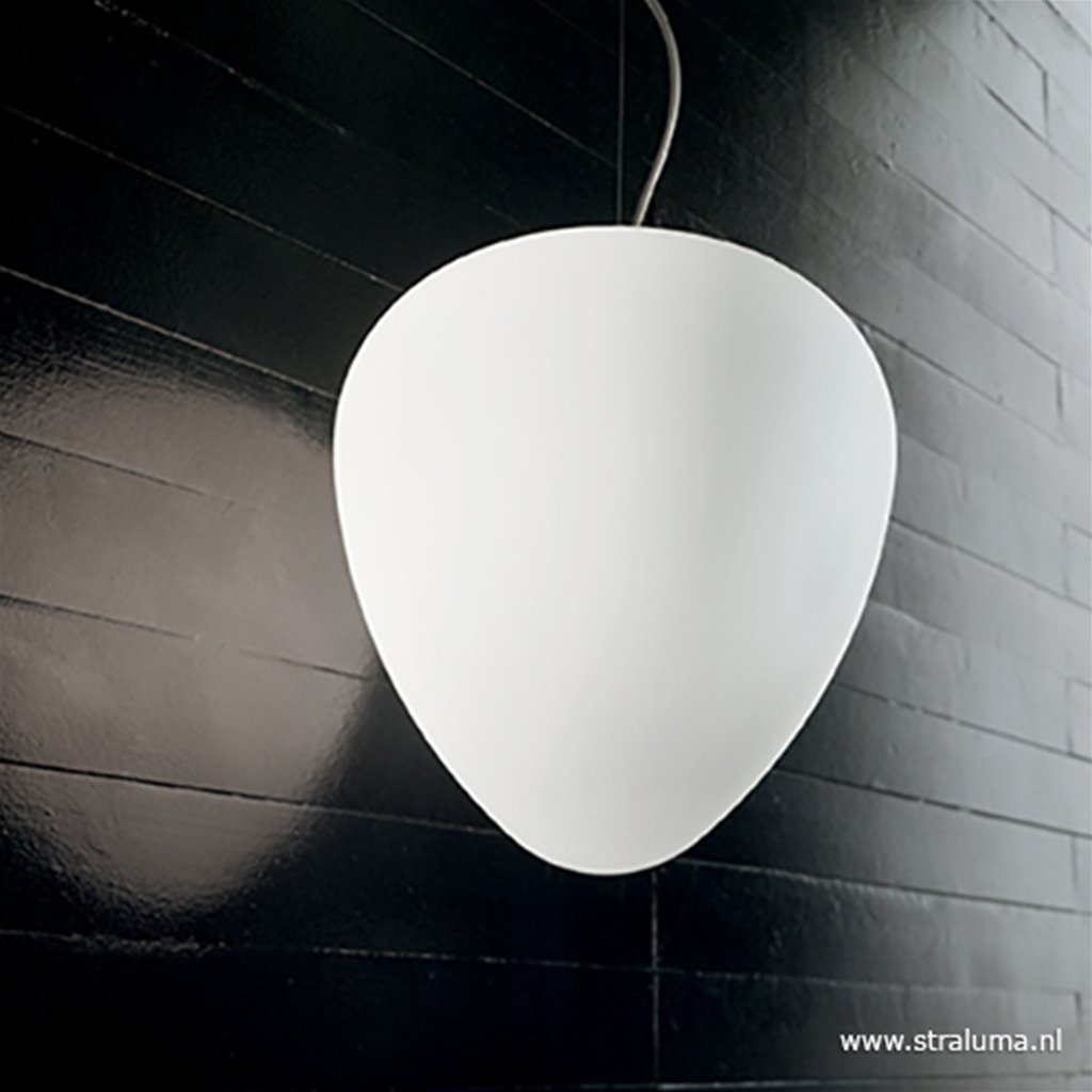 Moderne hanglamp mat glas met chroom