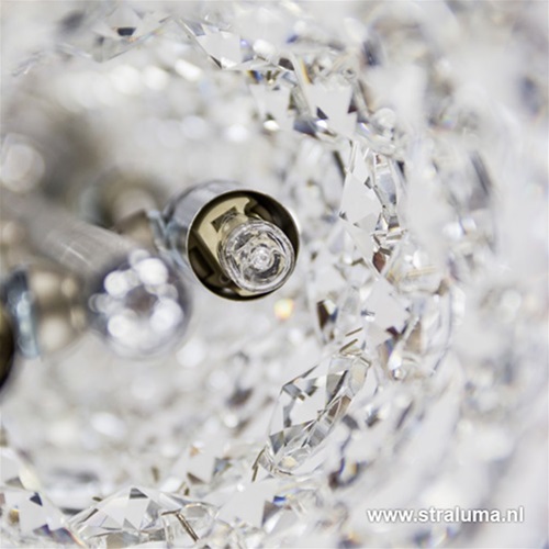 Luxe tafellamp chroom met kristal