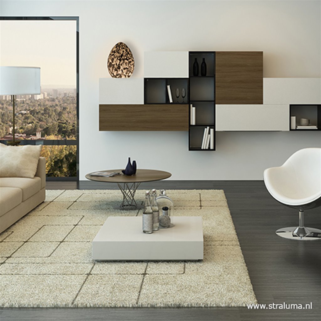 Zwart wit tafellamp mozaiek glas