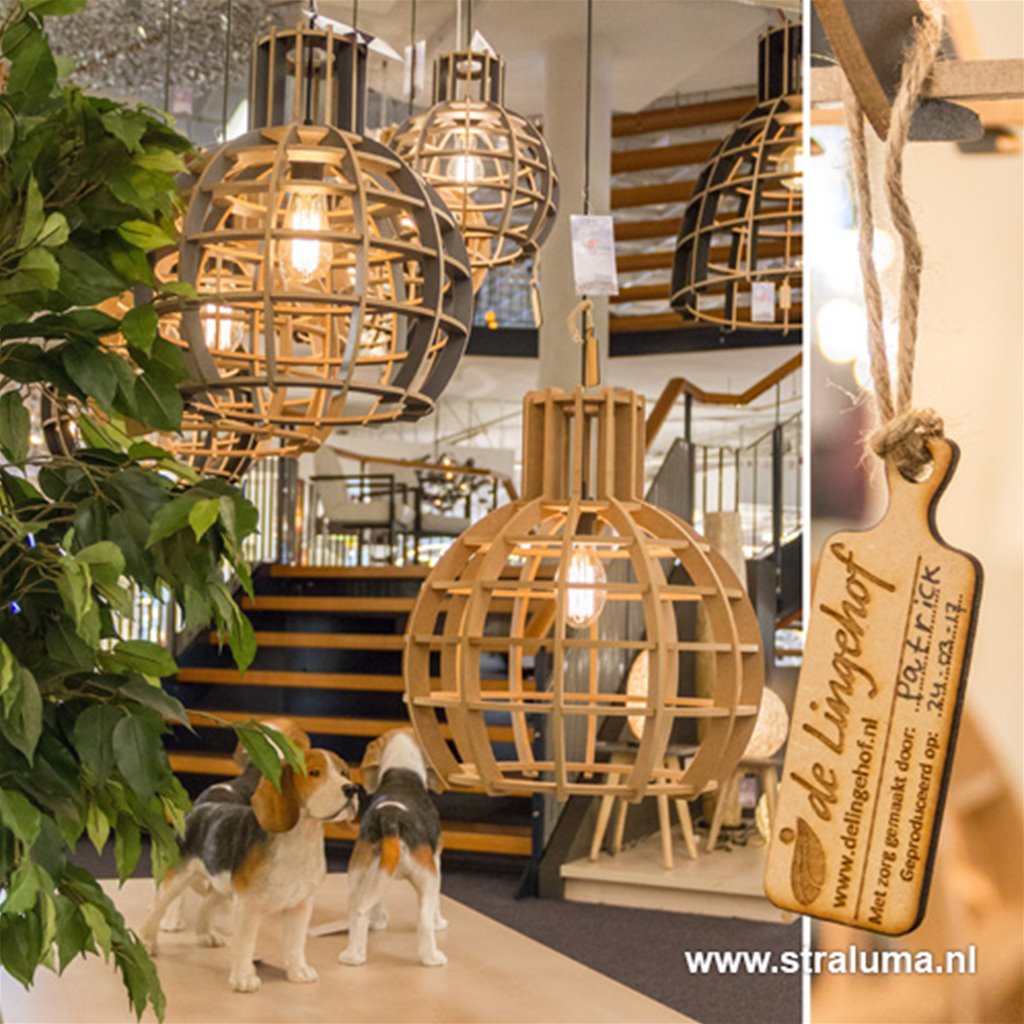 Hanglamp Globe Lingehof naturel keuken