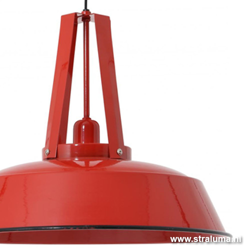 Dekbed Aanpassing regenval Industriele hanglamp Inez rood | Straluma