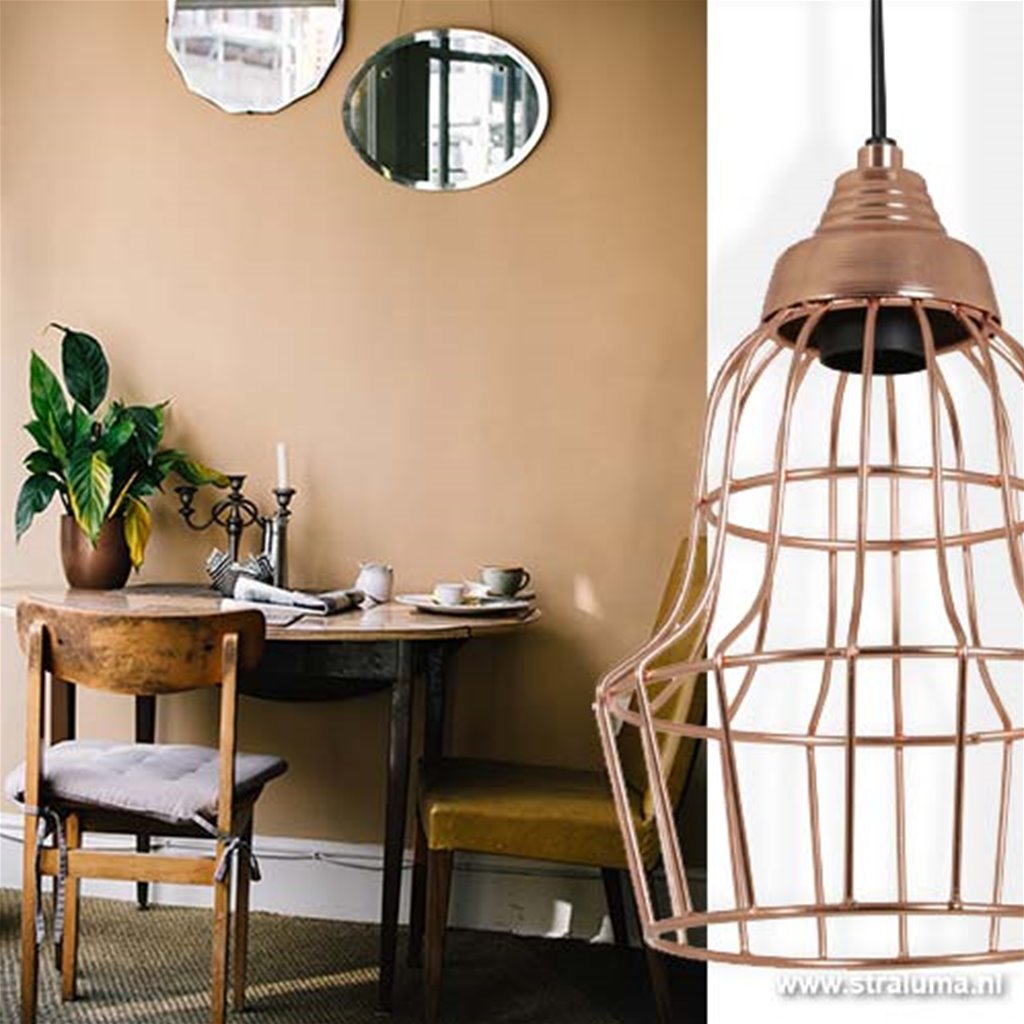 Light & Living hanglamp Birke koper