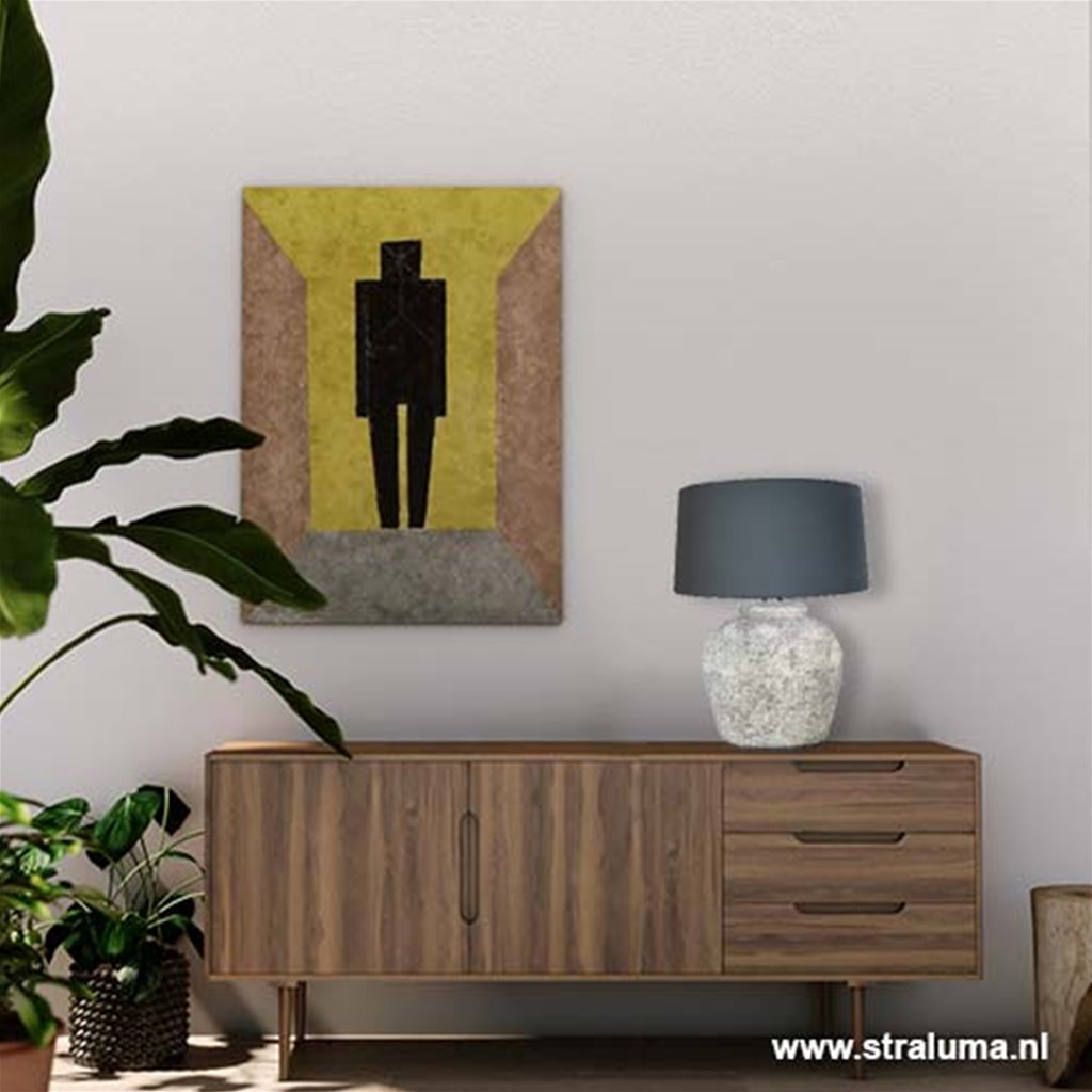 Grote landelijke vaaslamp Patuha steen