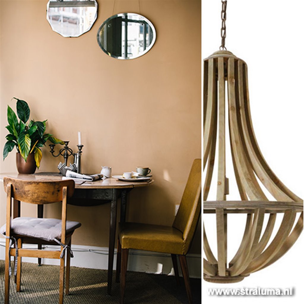 Light & Living kroonluchter Lara Hout