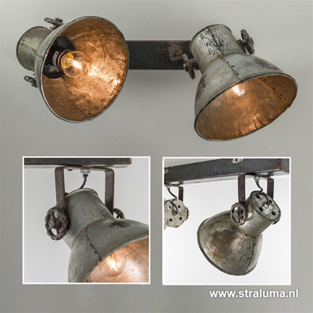 Horzel Decoratie Boven hoofd en schouder Stoere metalen plafondspot-plafondlamp Elay | Straluma