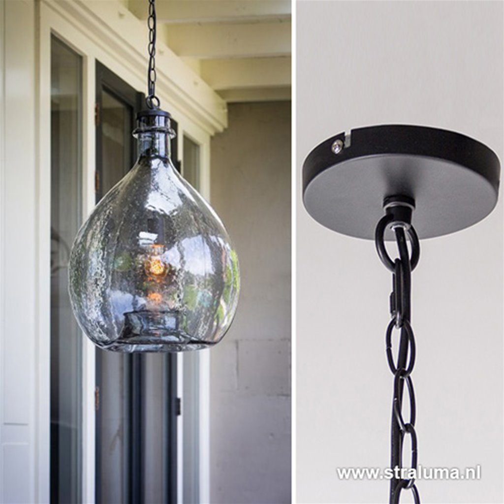 Smokey glas hanglamp Gabi Light&Living