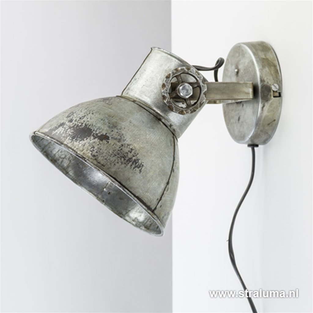 veer Portaal Gewoon Industriële wandlamp Elay metaal-vintage | Straluma