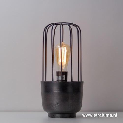 Light & Living tafellamp zwart Corrado