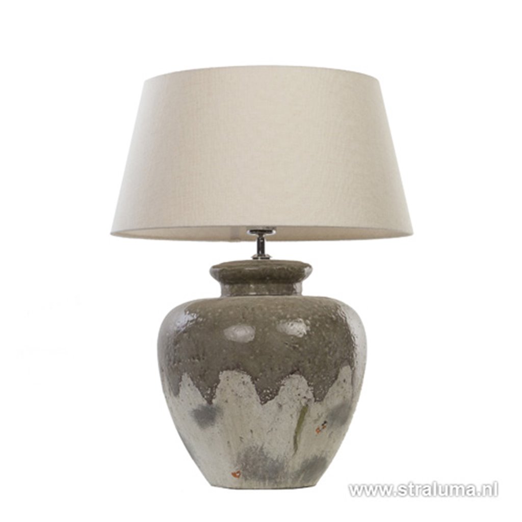 Kruiklamp keramiek grijs/groen Galeras