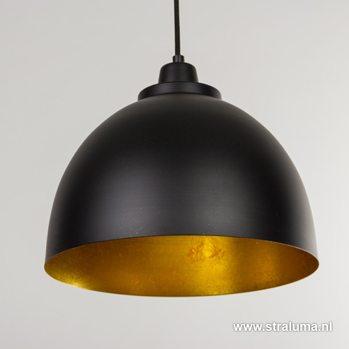 Heel salaris converteerbaar Eettafel hanglamp Kylie 3- lichts zwart-goud | Straluma
