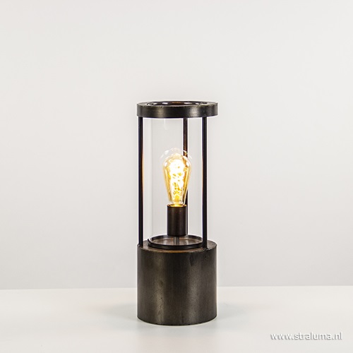 Takoda tafellamp-lantaarn met glas
