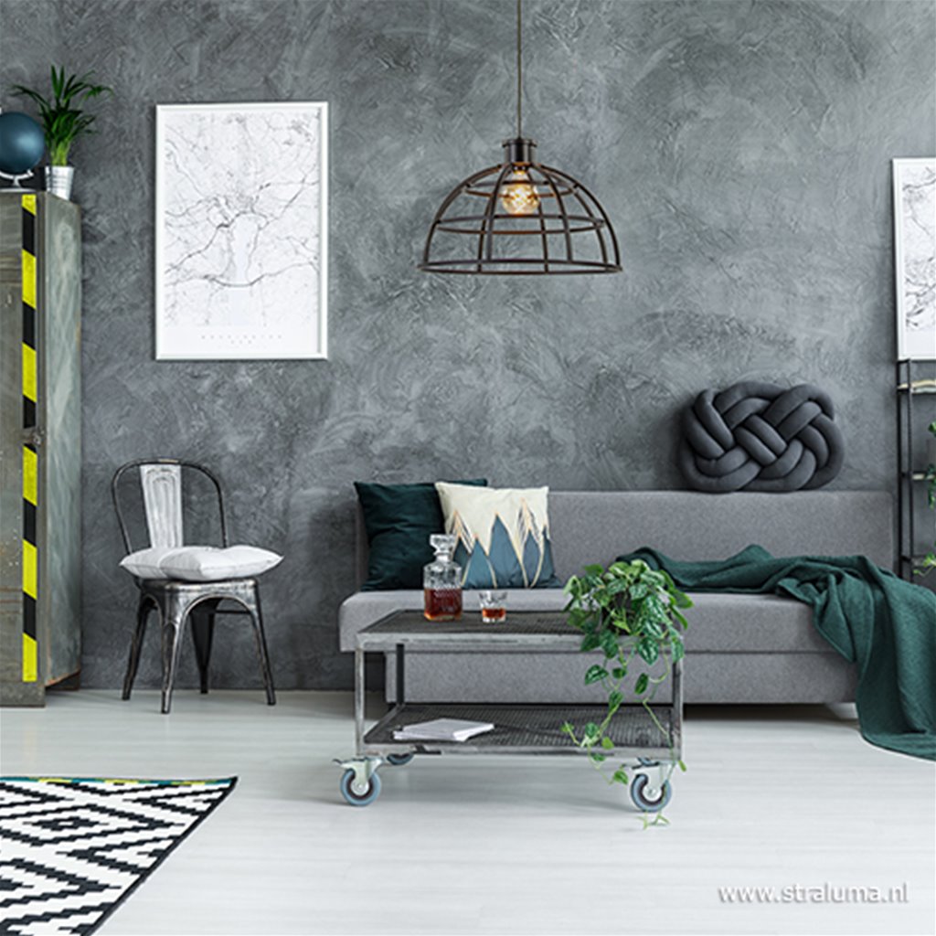 Light & Living hanglamp Irini zwart
