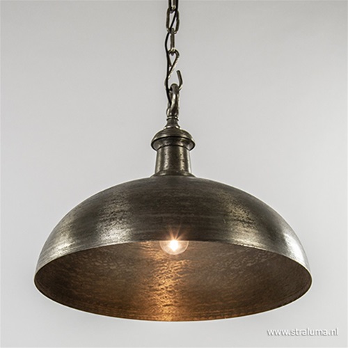 Hanglamp Demi koepel oud nikkel 50cm