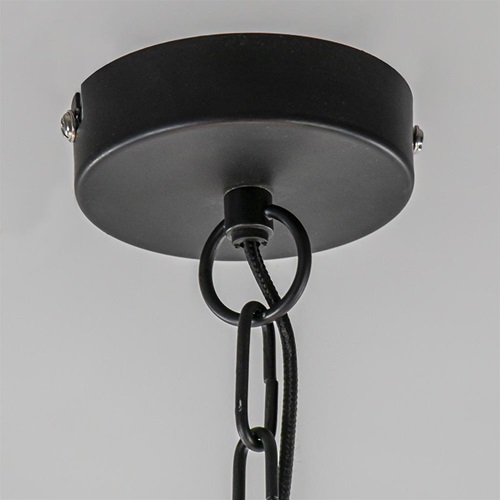 Mat zwarte 3-lichts hanglamp Talisa L&L