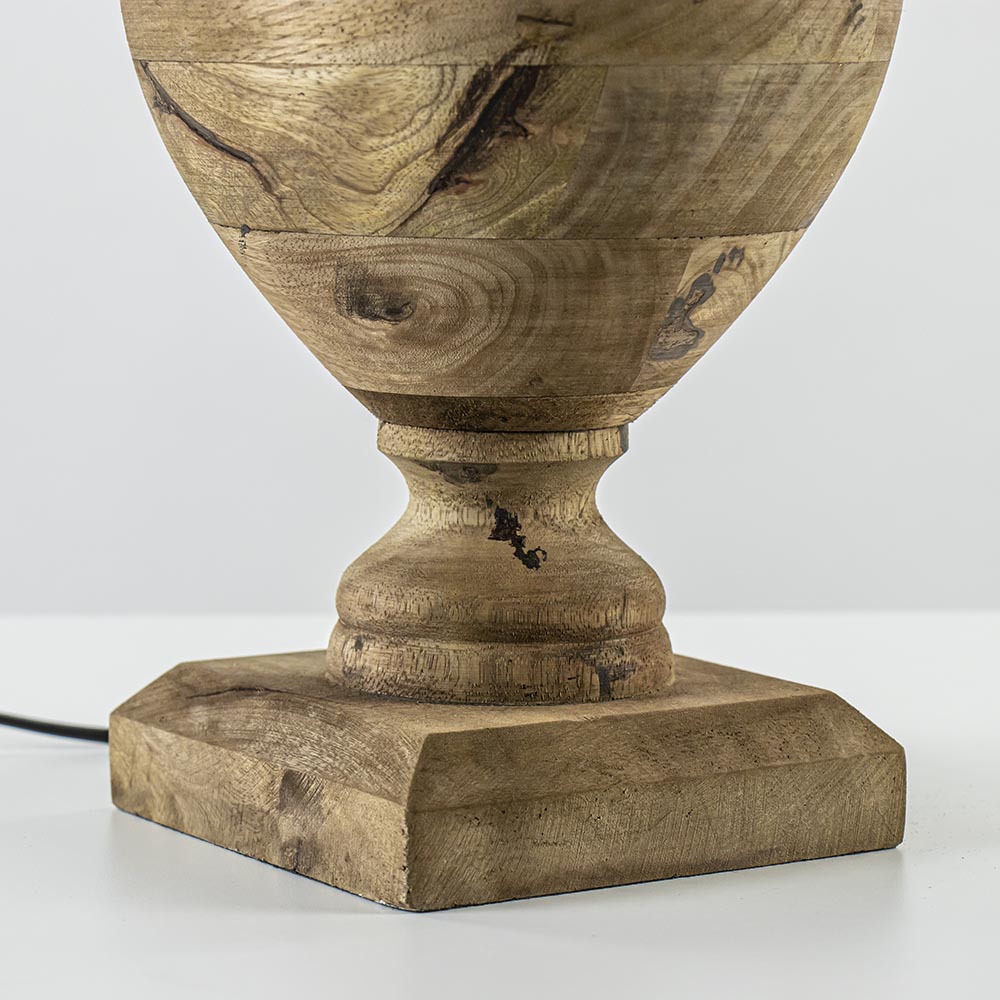 atomair struik Uitdrukkelijk Massief houten lampvoet Milazzo met bronzen fitting | Straluma