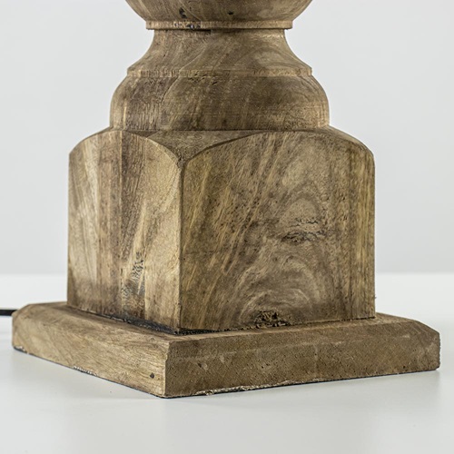 Robuuste lampvoet Cadore massief hout met brons