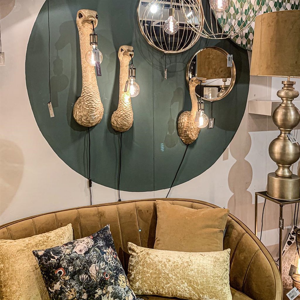 Light and Living wandlamp Ostrich antiek brons groot