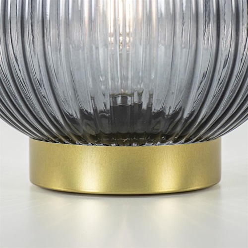 Tafellamp Tajera van Light and Living op batterij grijs/goud