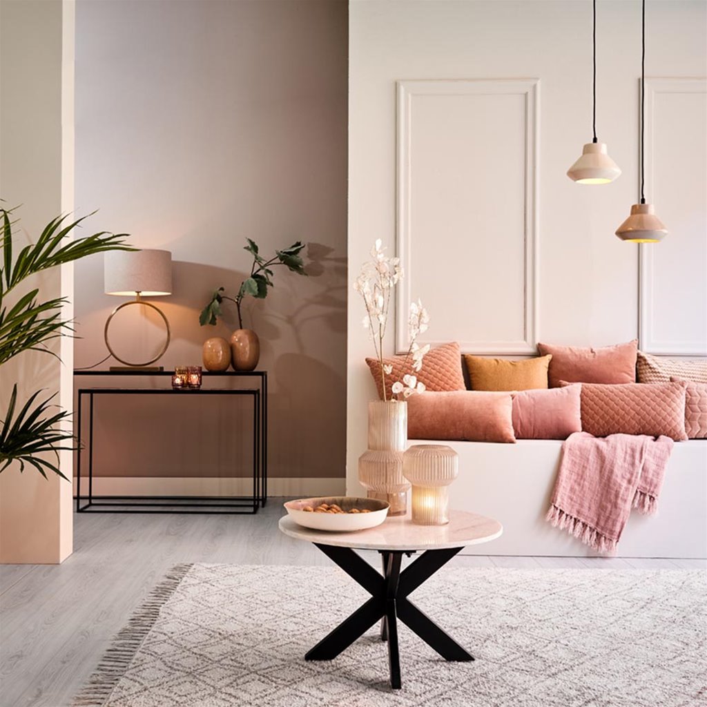 Tafellamp Liva licht goud exclusief kap L&L