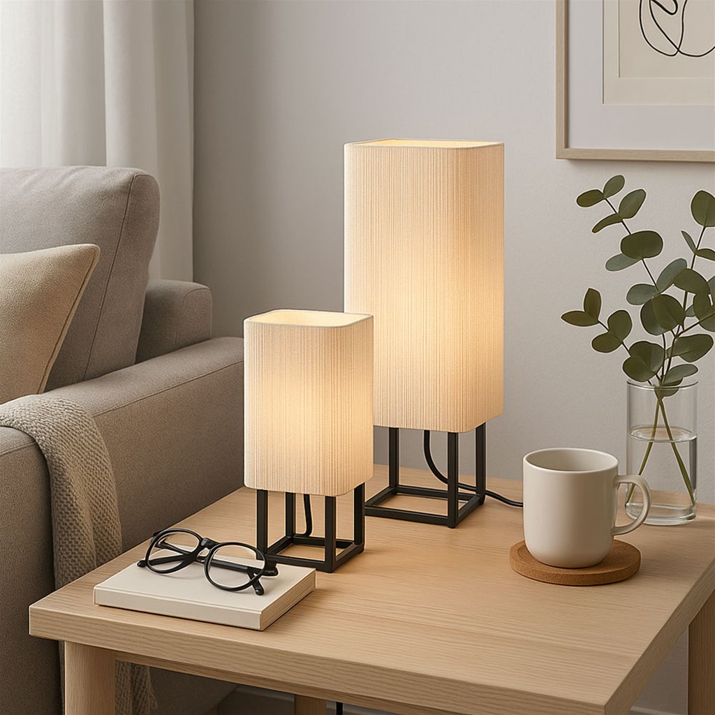 Kleine moderne Wyn tafellamp creme/zwart