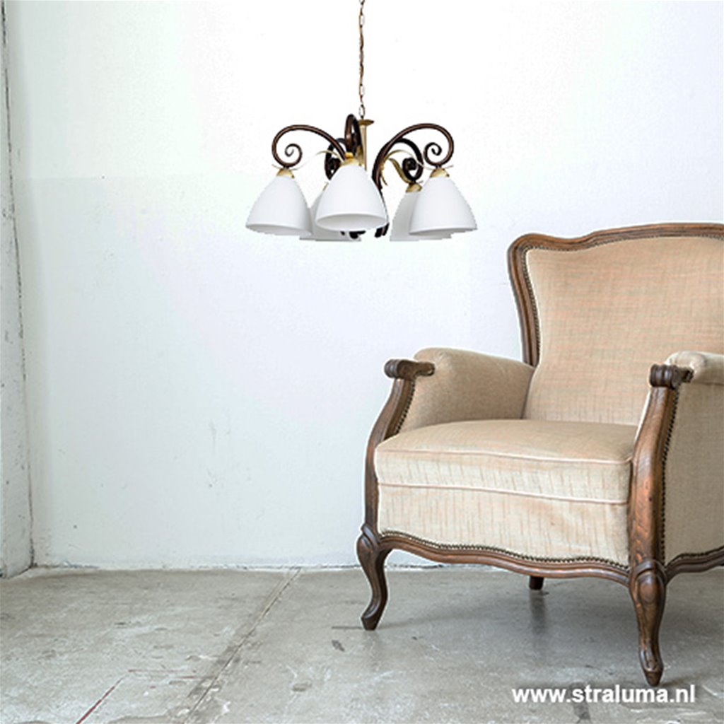 Chique hanglamp kroon klassiek met goud